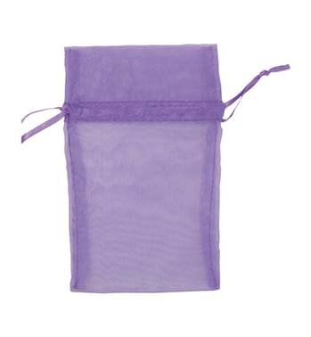 purple organza drawstring bag 27256-bx